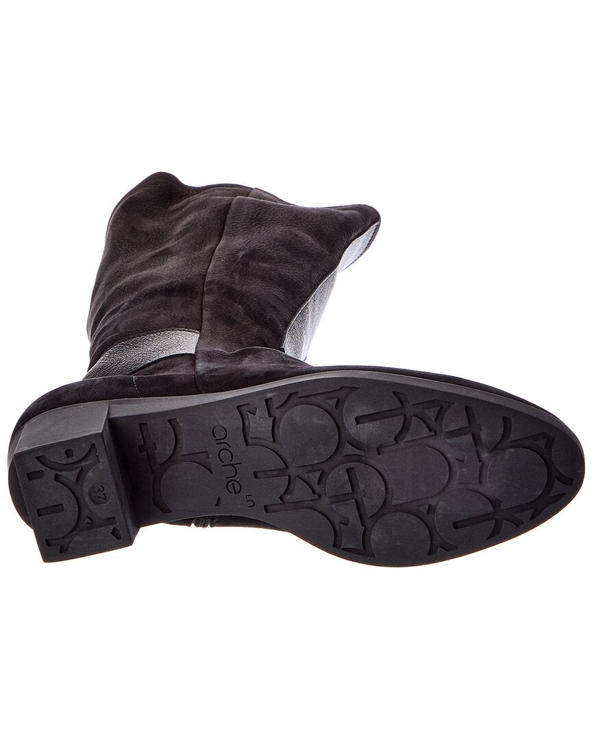 Arche Arche Tattoo Leather Knee-High Boot