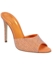 Paris Texas Holly Stiletto Leather Mule Orange