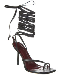 Staud Nicola Leather Gladiator Sandal Black