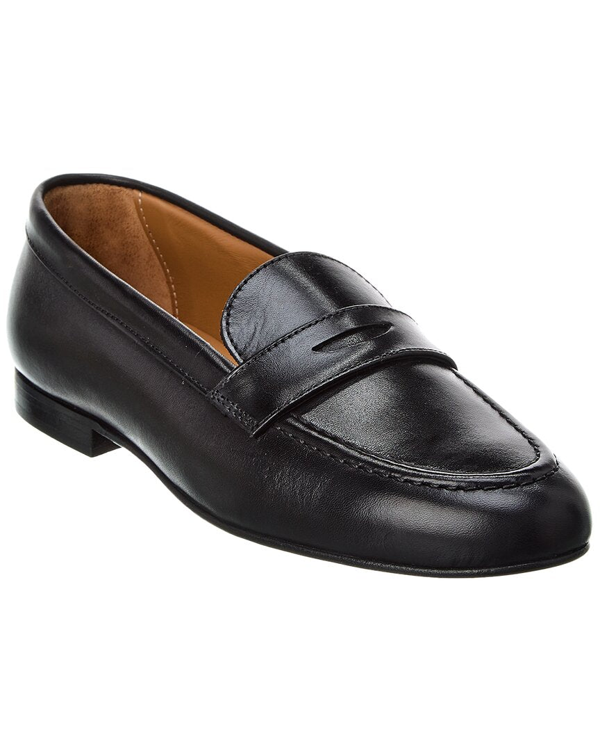 Alfonsi Milano Simona Leather Loafer 36 Nero