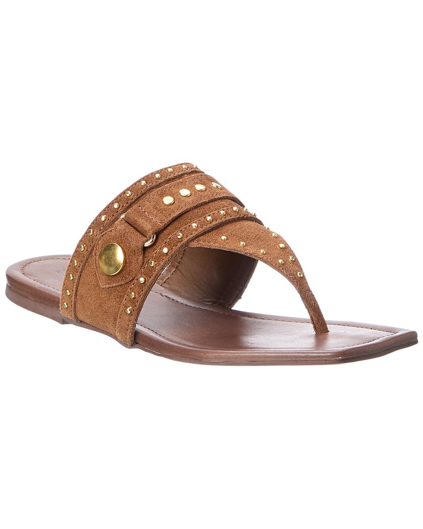 Schutz Aria Suede Thong Flat