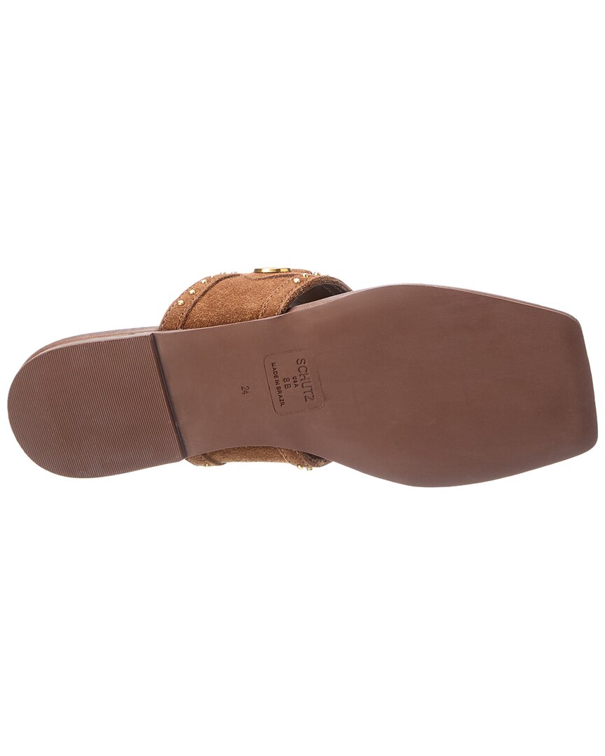 Schutz Aria Suede Thong Flat