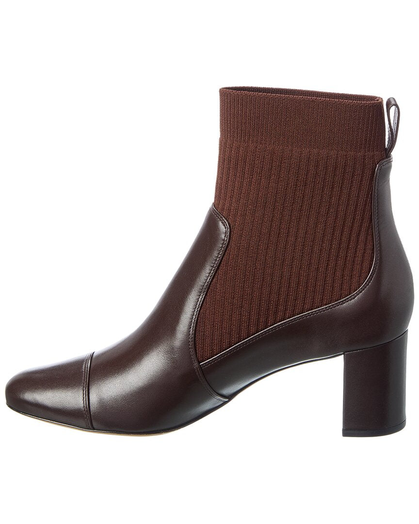 Alexandre Birman Becky 60 Knit & Leather Bootie