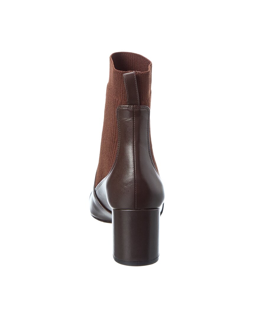 Alexandre Birman Becky 60 Knit & Leather Bootie