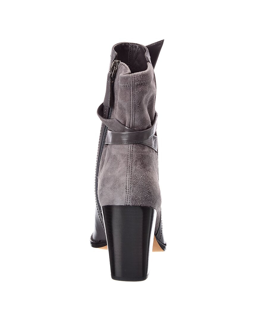 Alexandre Birman Clarita Tie 90 Leather & Suede Bootie