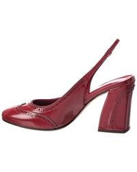 Alexandre Birman Slingback Brogue 85 Leather Pump