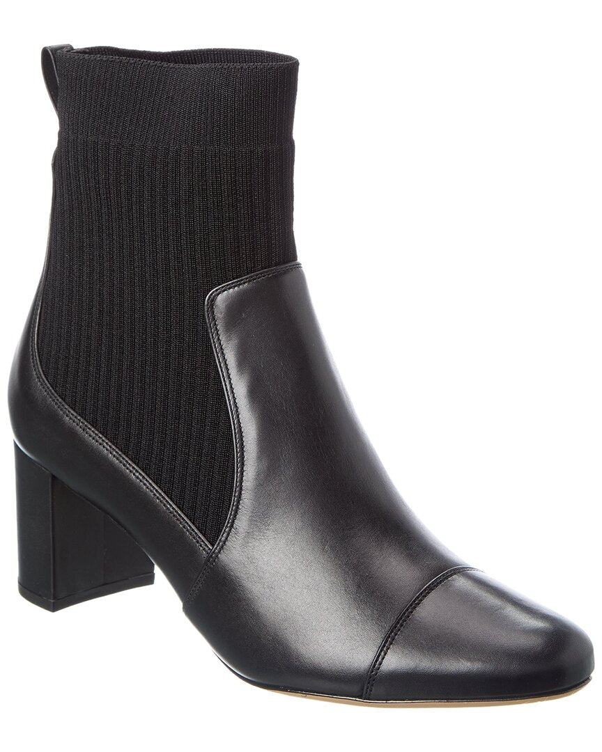 Alexandre Birman Becky 60 Knit & Leather Bootie