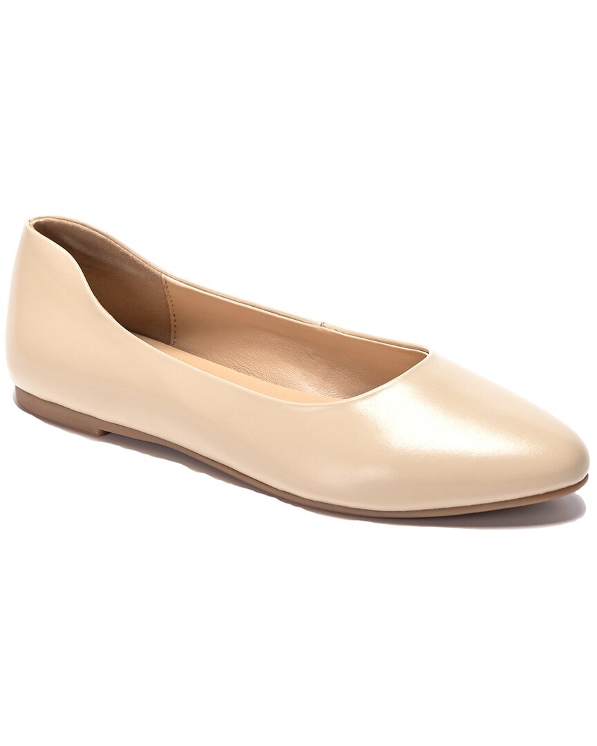 Soho Collective Nova Leather Ballerina Flat Light Natural