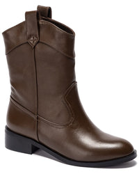 Soho Collective Isa Leather Boot Dark Brown