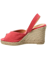 Castañer Brisa Canvas Slingback Wedge Sandal
