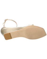 Stuart Weitzman Nudistcurve 50 Leather Wedge Sandal