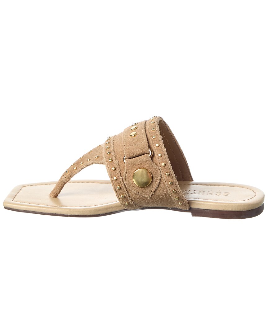 Schutz Aria Suede Thong Flat