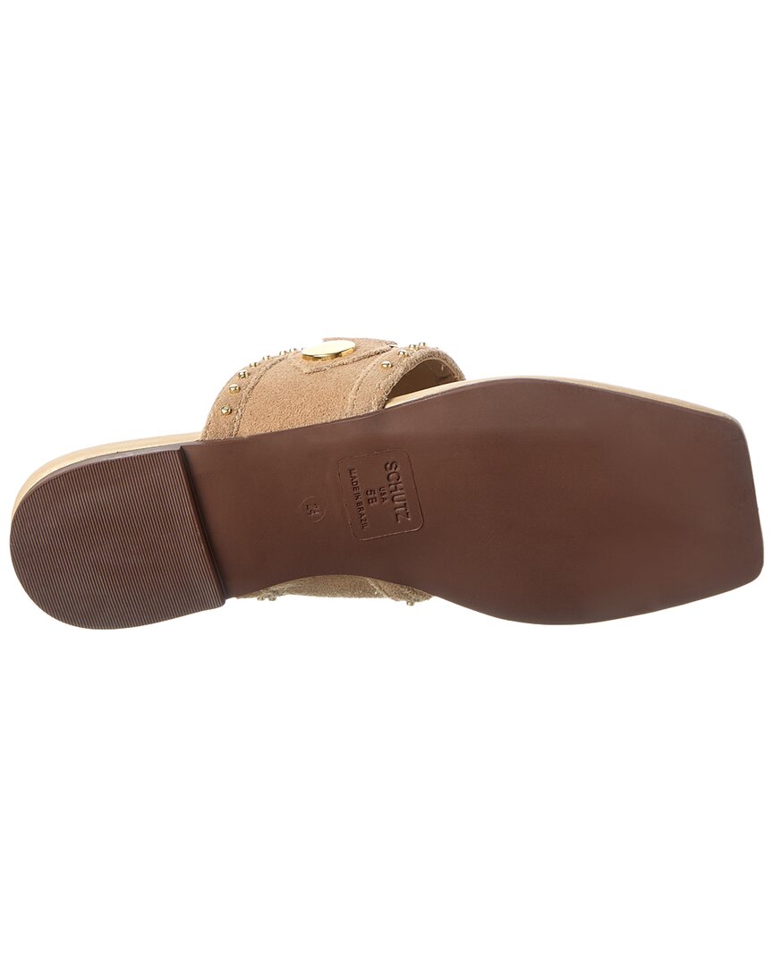 Schutz Aria Suede Thong Flat