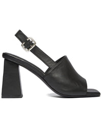 Freda Salvador Cecilia Leather Heel Black Calf