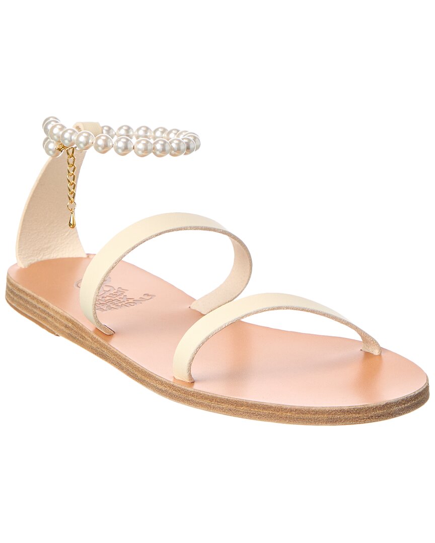 Ancient Greek Sandals Smirni Leather Sandal White