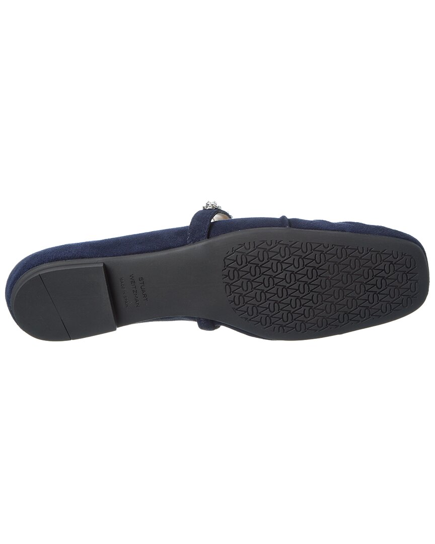 Stuart Weitzman Justina Suede Mary Jane Ballet Flat
