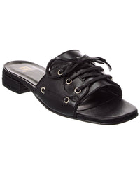 M By Bruno Magli Ivette Leather Flat Sandal