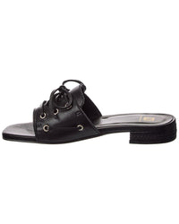 M By Bruno Magli Ivette Leather Flat Sandal