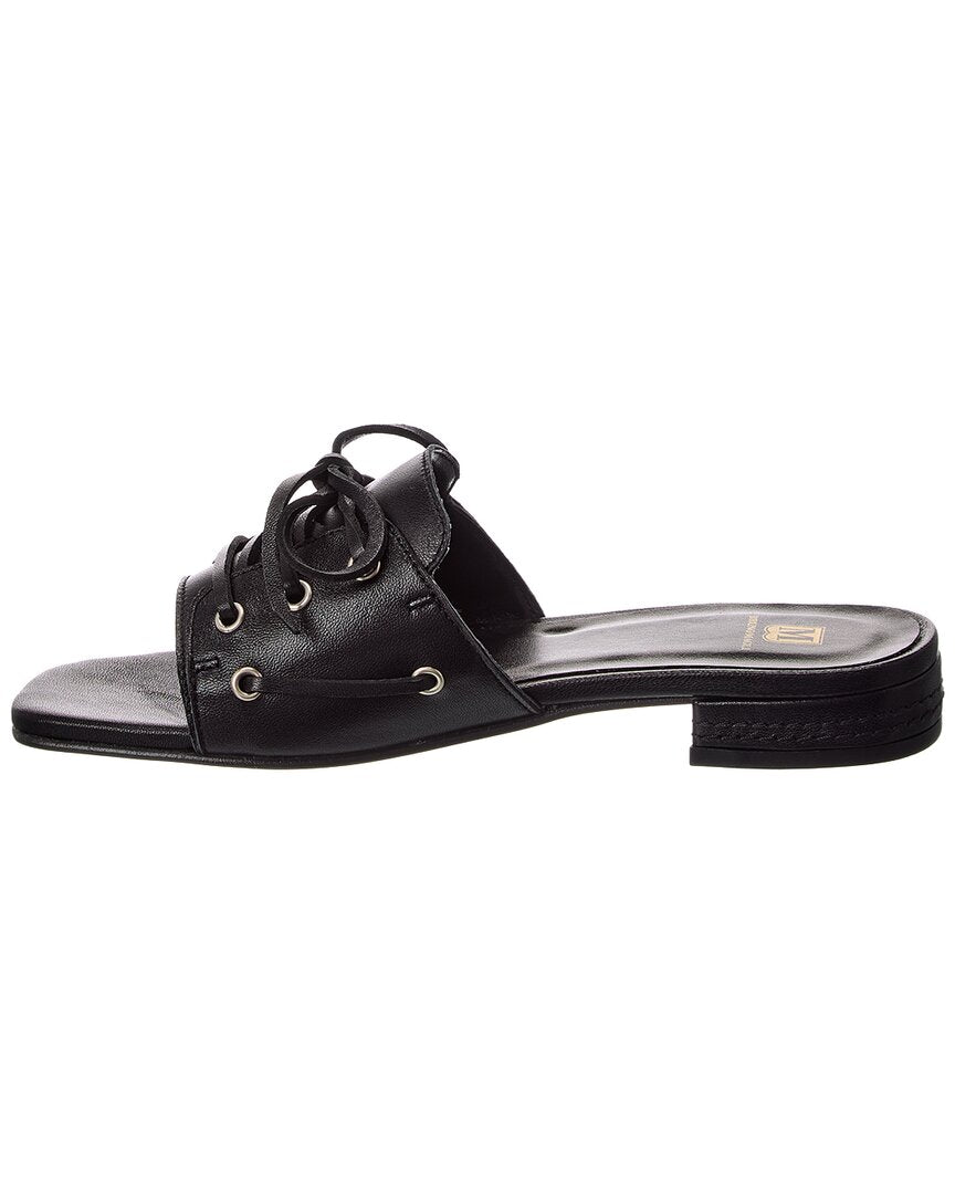 M By Bruno Magli Ivette Leather Flat Sandal