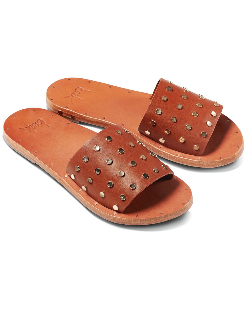 Beek Lovebird Stud Leather Sandal Tan 5