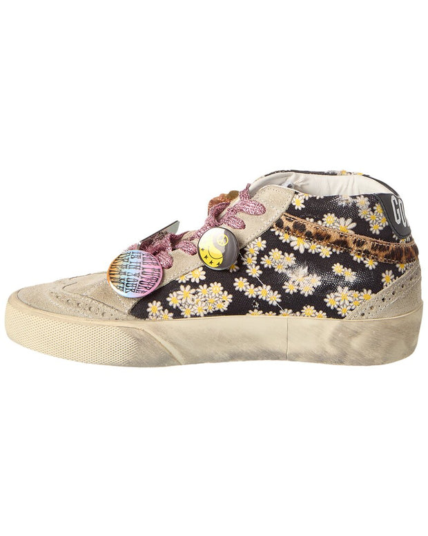 Golden Goose Mid Star Daisies Printed Canvas Upper