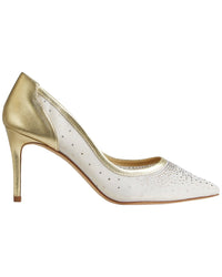 Lk Bennett Liberty Leather-Trim Pump Beige