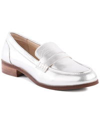 Seychelles Morton Leather Loafer Silver