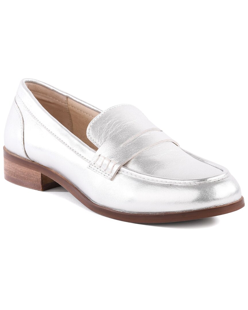 Seychelles Morton Leather Loafer Silver