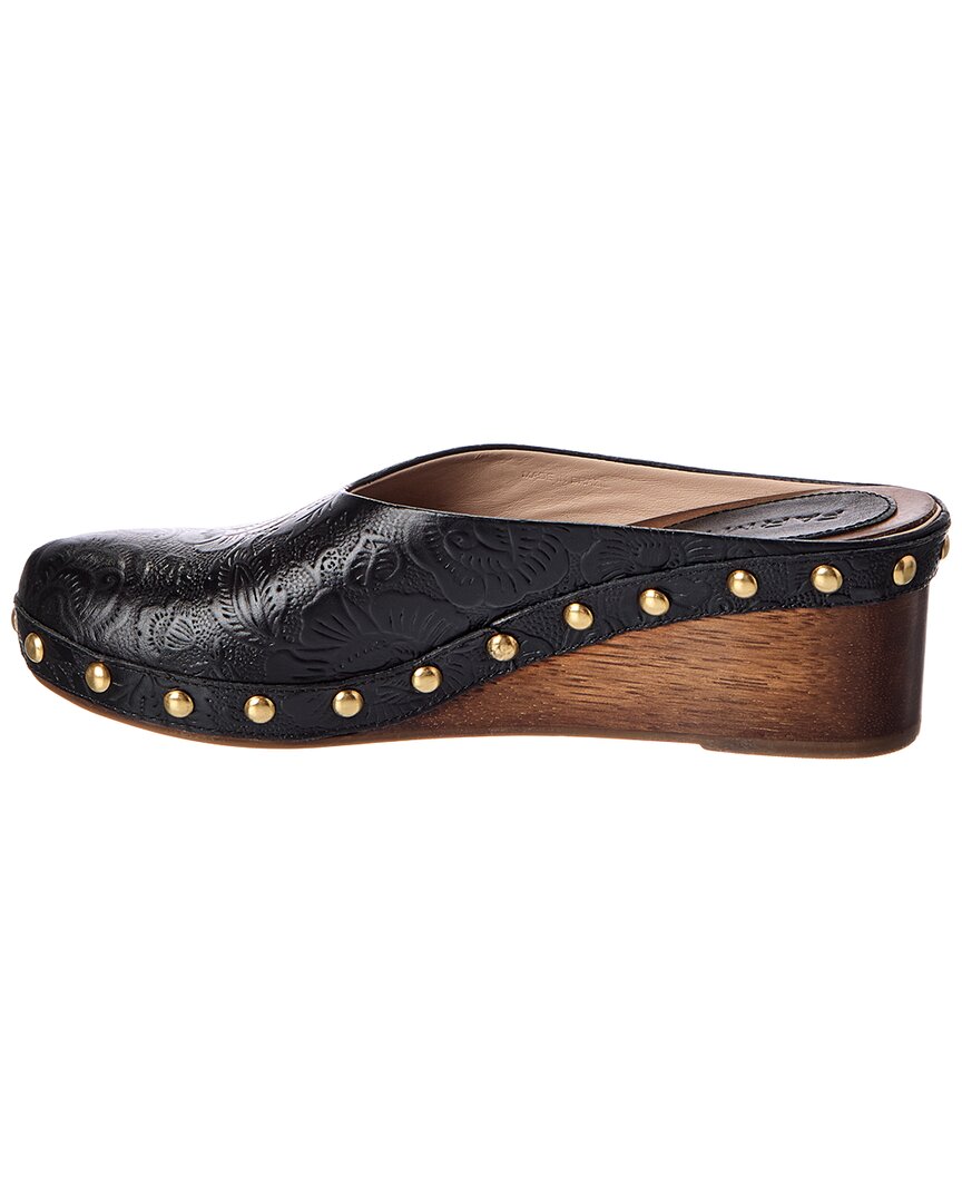FARM Rio Farm Rio Embossed Leather Wedge Clog