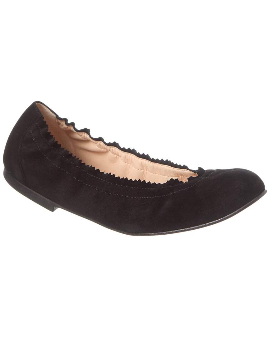 French Sole Cecila Suede Flat Black