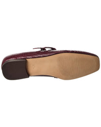 M By Bruno Magli Melia Snake-Embossed Leather Flat