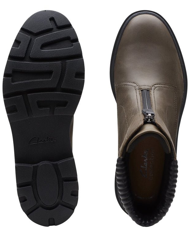 Clark's Calla Zip Leather-Trim Boot