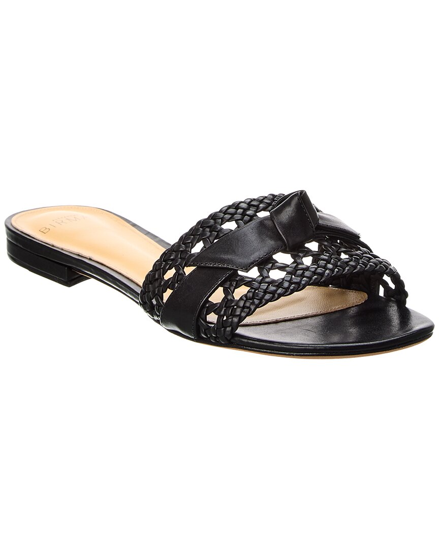 Alexandre Birman Clarita Basketry Leather Sandal Black 35