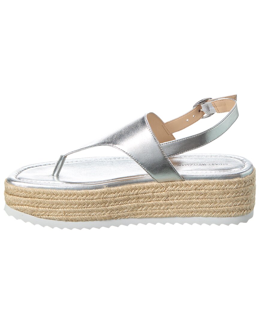 Stuart Weitzman Mel Patent Espadrille Flatform Sandal