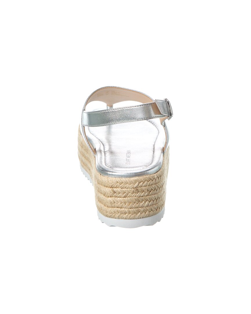 Stuart Weitzman Mel Patent Espadrille Flatform Sandal