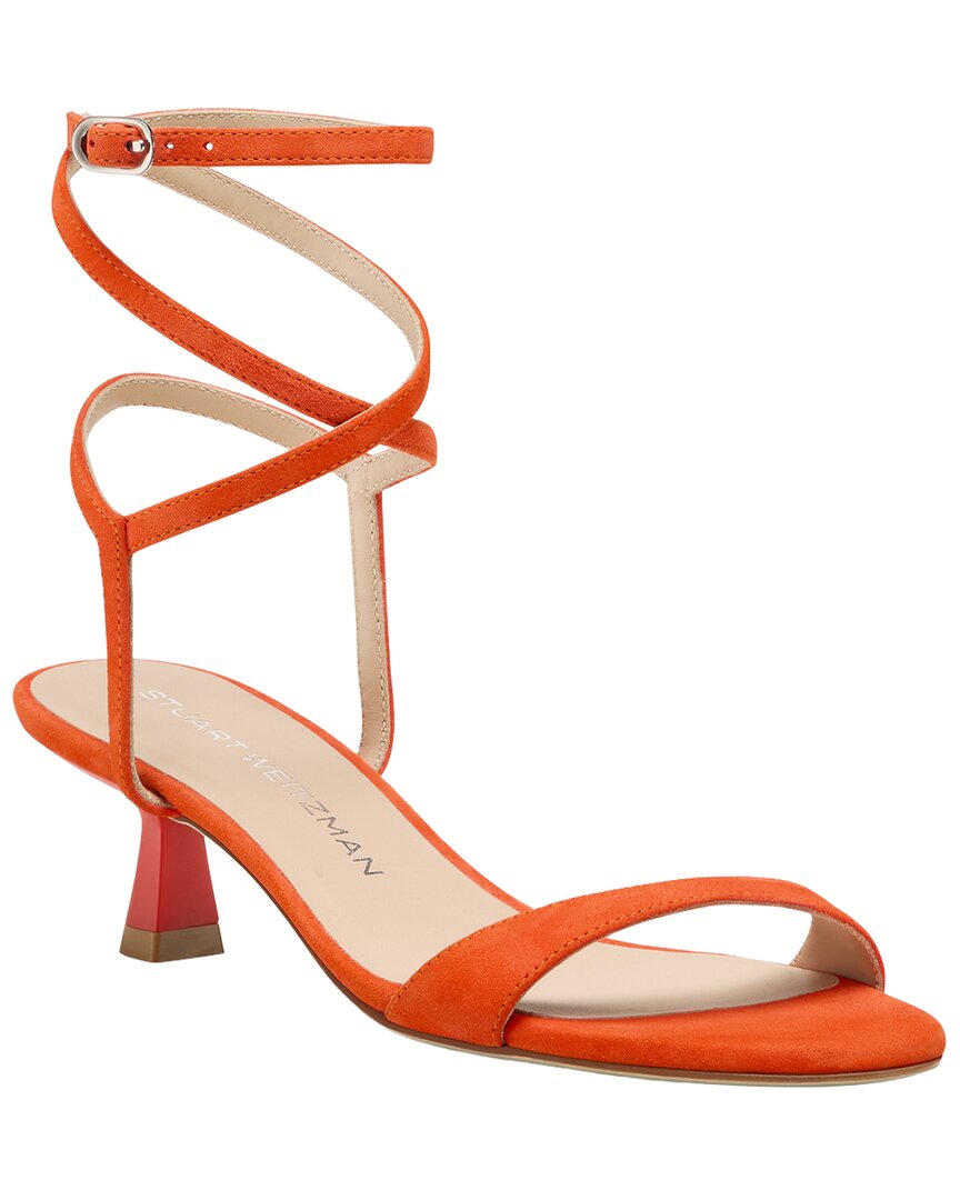 Stuart Weitzman Stuart Weitzman Nudist Wrap 50 Suede Sandal