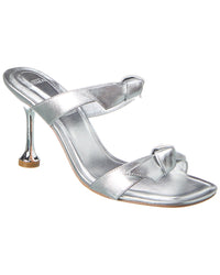 Alexandre Birman Clarita Square 85 Leather Sandal Silver 35