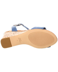 Stuart Weitzman Everly 75 Leather Wedge Sandal