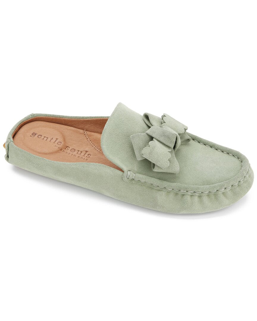 Gentle Souls Gentle Souls By Kenneth Cole Mina Bow Driver Mule Leather Flat