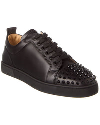 Christian Louboutin Louis Junior Spikes Leather Sneaker Black