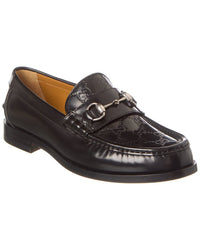 Gucci Horsebit Gg Leather Loafer 8 Black