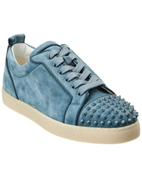 Christian Louboutin Louis Junior Spikes Suede Sneaker 41 Blue