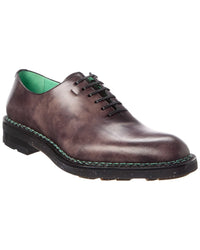 Ferragamo Morris Leather Oxford Grey Multi
