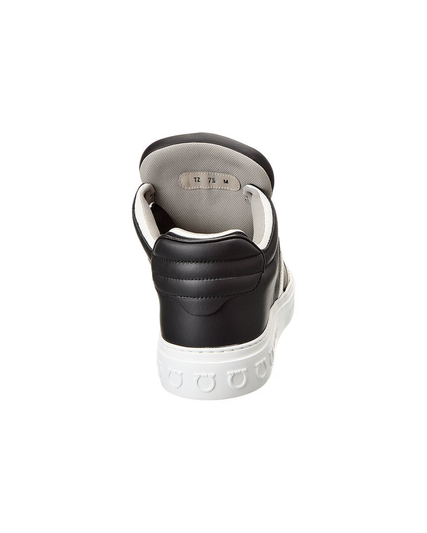 Ferragamo Marvelous Leather High-Top Sneaker