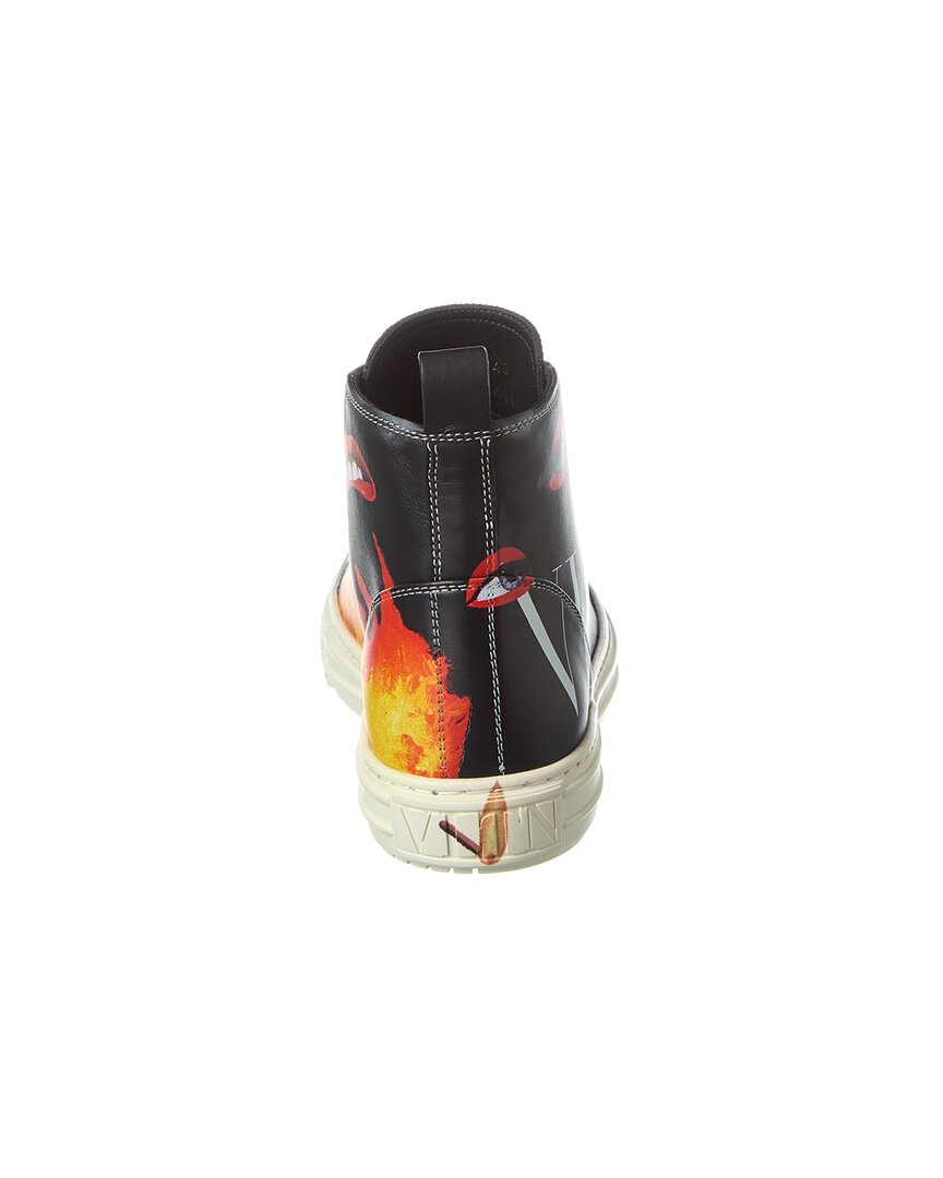 Valentino Leather High-Top Sneaker