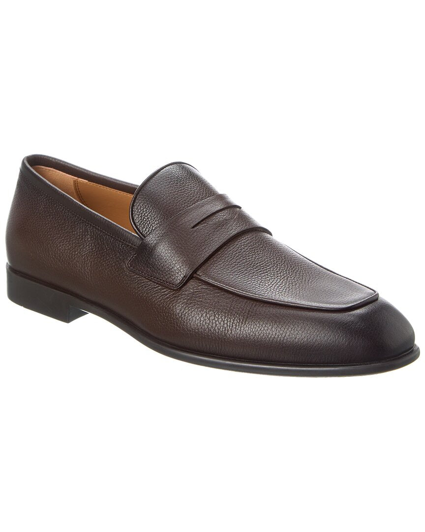 Ferragamo Funes Leather Loafer Brown Multi
