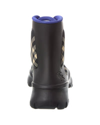 Burberry Boulder Lace-Up Rubber & Canvas Boot