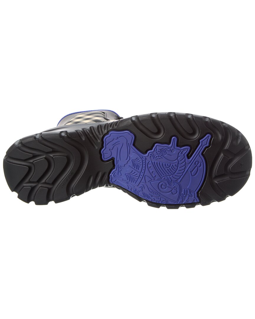 Burberry Boulder Lace-Up Rubber & Canvas Boot – Bluefly