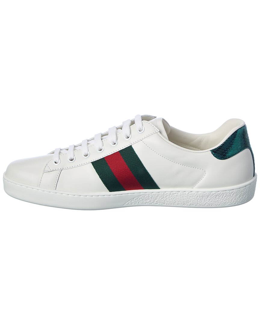 Gucci Ace Embroidered Snake Leather Sneaker