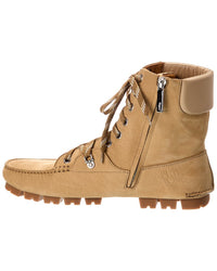 Ferragamo Grifo Leather Hiking Boot